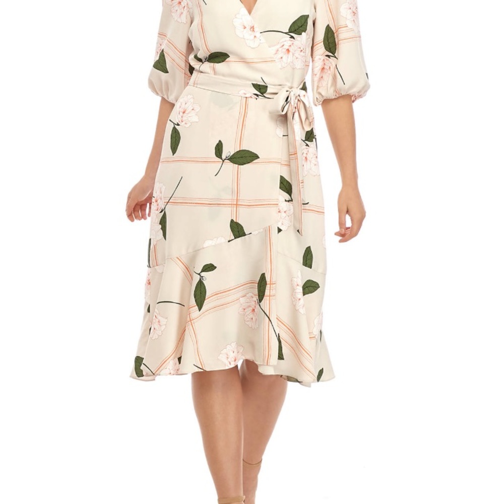 Julian Taylor New York puff sleeve floral dress 10
